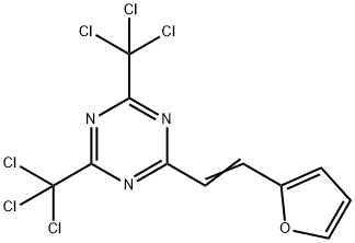2-[2-(フラン-2-イル)ビニル]-4,6-ビス(トリクロロメチル)-1,3,5-トリアジン 化学構造式