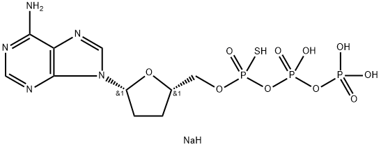 2',3'-DIDEOXYADENOSINE-5'-O-(1-THIOTRIPHOSPHATE) SODIUM SALT Structure