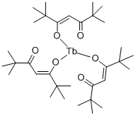 三(2,2,6,6-四甲基-3,5-庚二酮酸)铽, 15492-51-0, 结构式