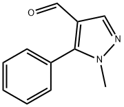 1-甲基-5-苯基-1H-吡唑-4-甲醛 结构式