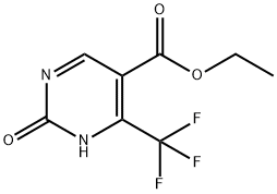 5-エトキシカルボニル-4-(トリフルオロメチル)-ピリミジン-2-(1H)-オン 化学構造式