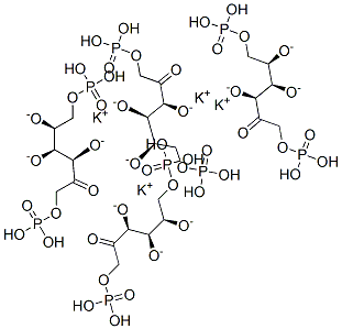 D-フルクトース1,6-ビス(りん酸ジカリウム) 化学構造式