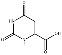 ヘキサヒドロ-2,6-ジオキソ-4-ピリミジンカルボン酸 化学構造式