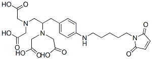 1-(4-(5-maleimidopentyl)aminobenzyl)ethylenediaminetetraacetic acid Structure