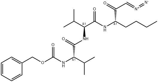 Z-VAL-VAL-NLE-DIAZOMETHYLKETONE, 155026-49-6, 结构式