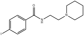 N-(2-ピペリジノエチル)-4-ヨードベンズアミド 化学構造式