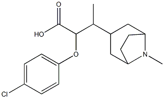 (+/-)-TROPANYL 2-(4-CHLOROPHENOXY)BUTANOATE MALEATE, 155058-71-2, 结构式