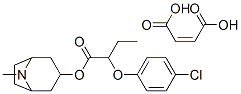 (+/-)-TROPANYL 2-(4-CHLOROPHENOXY)BUTANOATE MALEATE Struktur