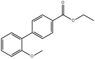 2′-メトキシビフェニル-4-カルボン酸エチル 化学構造式