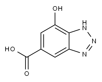 1H-Benzotriazole-5-carboxylic acid, 7-hydroxy- Struktur