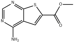 4-氨基噻吩并[2,3-D]嘧啶-6-羧酸甲酯 结构式