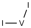 バナジウム(II)ジヨージド 化学構造式