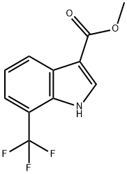 7-トリフルオロメチル-1H-インドール-3-カルボン酸メチル 化学構造式