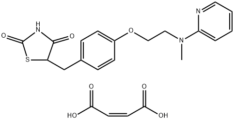ロシグリタゾンマレイン酸塩 化学構造式