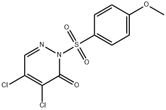 4,5-dichloro-2-(4-methoxyphenyl)sulfonyl-pyridazin-3-one Structure