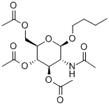 BUTYL 2-ACETAMIDO-3,4,6-TRI-O-ACETYL-BETA-D-GLUCOPYRANOSIDE Structure
