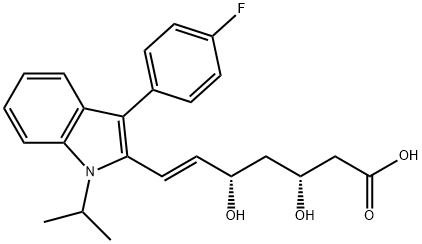 155229-75-7 (3R,5S,6E)-7-[3-(4-氟苯基)-1-(1-甲基乙基)-1H-吲哚-2-基]-3,5-二羟基-6-庚烯酸