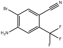 4-氨基-5-溴-2-三氟甲基苯腈,155255-45-1,结构式