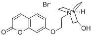 Quinuclidinium, 3-hydroxy-1-(2-((2-oxo-2H-1-benzopyran-7-yl)oxy)ethyl) -, bromide,155272-59-6,结构式