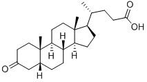 3-オキソ-5β-コラン-24-酸 化学構造式