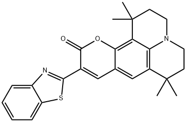10-(2-Benzothiazolyl)-2,3,6,7-tetrahydro-1,1,7,7-tetramethyl-1H,5H,11H-(1)benzopyropyrano(6,7-8-I,j)quinolizin-11-one Structure