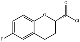 2H-1-Benzopyran-2-carbonyl chloride, 6-fluoro-3,4-dihydro-, (S)- (9CI) Structure
