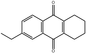 2-エチル-5,6,7,8-テトラヒドロ-9,10-アントラキノン 化学構造式