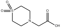 (1,1-DIOXOTHIOMORPHOLINO)ACETIC ACID MONOHYDRATE Struktur