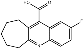 2-フルオロ-7,8,9,10-テトラヒドロ-6H-シクロヘプタ[B]キノリン-11-カルボン酸 化学構造式