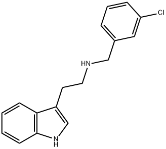 (3-クロロベンジル)[2-(1H-インドール-3-イル)エチル]アミン 化学構造式