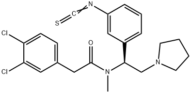 (S)-3,4-Dichloro-N-(1-(3-isothiocyanatophenyl)-2-(1-pyrrolidinyl)ethyl )-N-methylbenzeneacetamide Structure