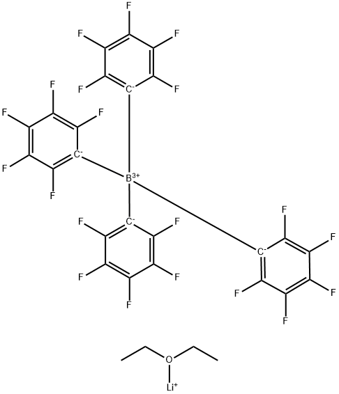 四(五氟苯基)硼化锂乙醚共聚物, 155543-02-5, 结构式