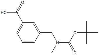 3-[(叔丁氧羰基-甲基-氨基)甲基]苯甲酸, 155567-87-6, 结构式