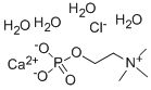 N,N,N-トリメチル-2-(ホスホノオキシ)エタンアミニウム·クロリド/カルシウム,(1:x) 化学構造式