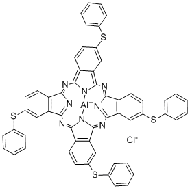 ALUMINUM 2,9,16,23-TETRAKIS(PHENYLTHIO)-29 H ,31 H-PHTHALOCYANINE CHLORIDE Struktur