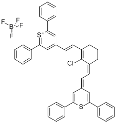 2,6-ジフェニル-4-[2-[2-クロロ-3-[2-(2,6-ジフェニル-4H-チオピラン-4-イリデン)エチリデン]シクロヘキセン-1-イル]エテニル]チオピリリウム・テトラフルオロボラート 化学構造式