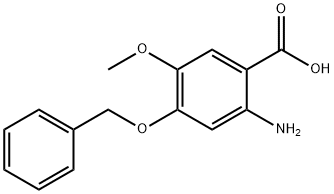 2-アミノ-4-(ベンジルオキシ)-5-メトキシ安息香酸 化学構造式