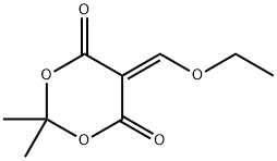 5-乙氧基甲烯基-2,2-二甲基-1,3-二氧六环-4,6-二酮 结构式