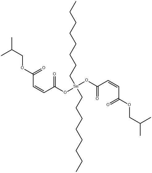 isobutyl (Z,Z)-2-methyl-10,10-dioctyl-5,8,12-trioxo-4,9,11-trioxa-10-stannapentadeca-6,13-dien-15-oate Structure