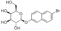 6-ブロモ-2-ナフチルβ-D-ガラクトピラノシド 化学構造式