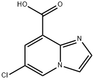 6-クロロイミダゾ[1,2-A]ピリジン-8-カルボン酸 化学構造式