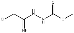 2-(2-クロロ-1-イミノエチル)ヒドラジン-1-カルボン酸メチル 化学構造式