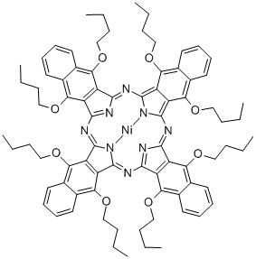 NI(II)5,9,14,18,23,27,32,36-OCTABUTOXY- 2,3-NAPHTHALOCYANINE Structure