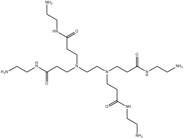 PAMAMデンドリマー、エチレンジアミンコア、0.0世代 溶液 化学構造式