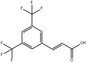 TRANS-3,5-ビス(トリフルオロメチル)けい皮酸 化学構造式