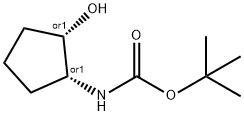 反式-1-BOC-(2-羟基环戊胺 结构式