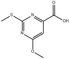 6-methoxy-2-methylsulfanyl-pyrimidine-4-carboxylic acid Structure