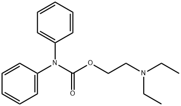 ジフェニルカルバミド酸2-ジエチルアミノエチル 化学構造式