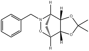 4,7-Methano-4H-1,3-dioxolo[4,5-d][1,2]oxazine, tetrahydro-2,2-dimethyl-6-(phenylmethyl)-, (3aS,4S,7R,7aS)- Structure