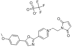 1-[2-(MALEIMIDO)ETHYL]-4-[5-(4-METHOXYPHENYL)-2-OXAZOLYL]PYRIDINIUM TRIFLATE|1-[2-(马来酰亚胺基)乙基L]-4-[5-(4-甲氧基苯基)-2-恶唑基]吡啶三氟甲磺酸盐